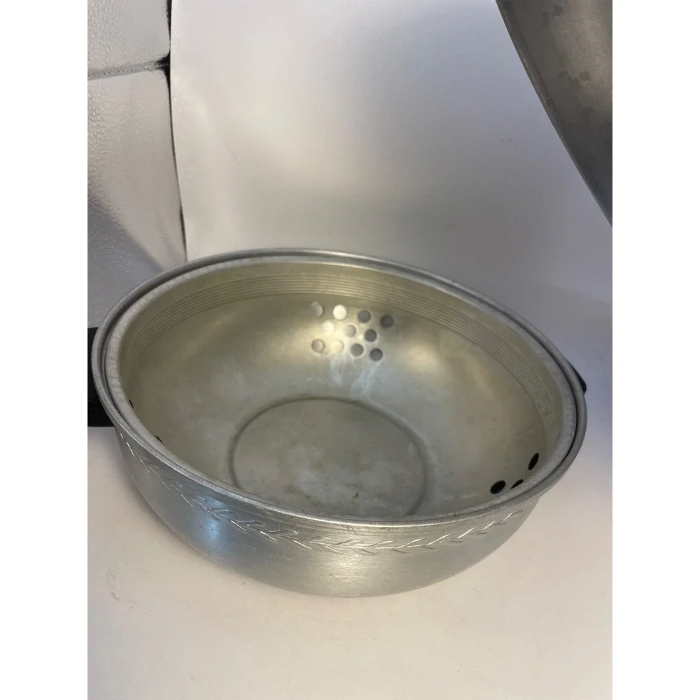 WEST BEND Aluminum Serving Oven Bun Warmer 3 Pieces Stove or Oven Use Vintage